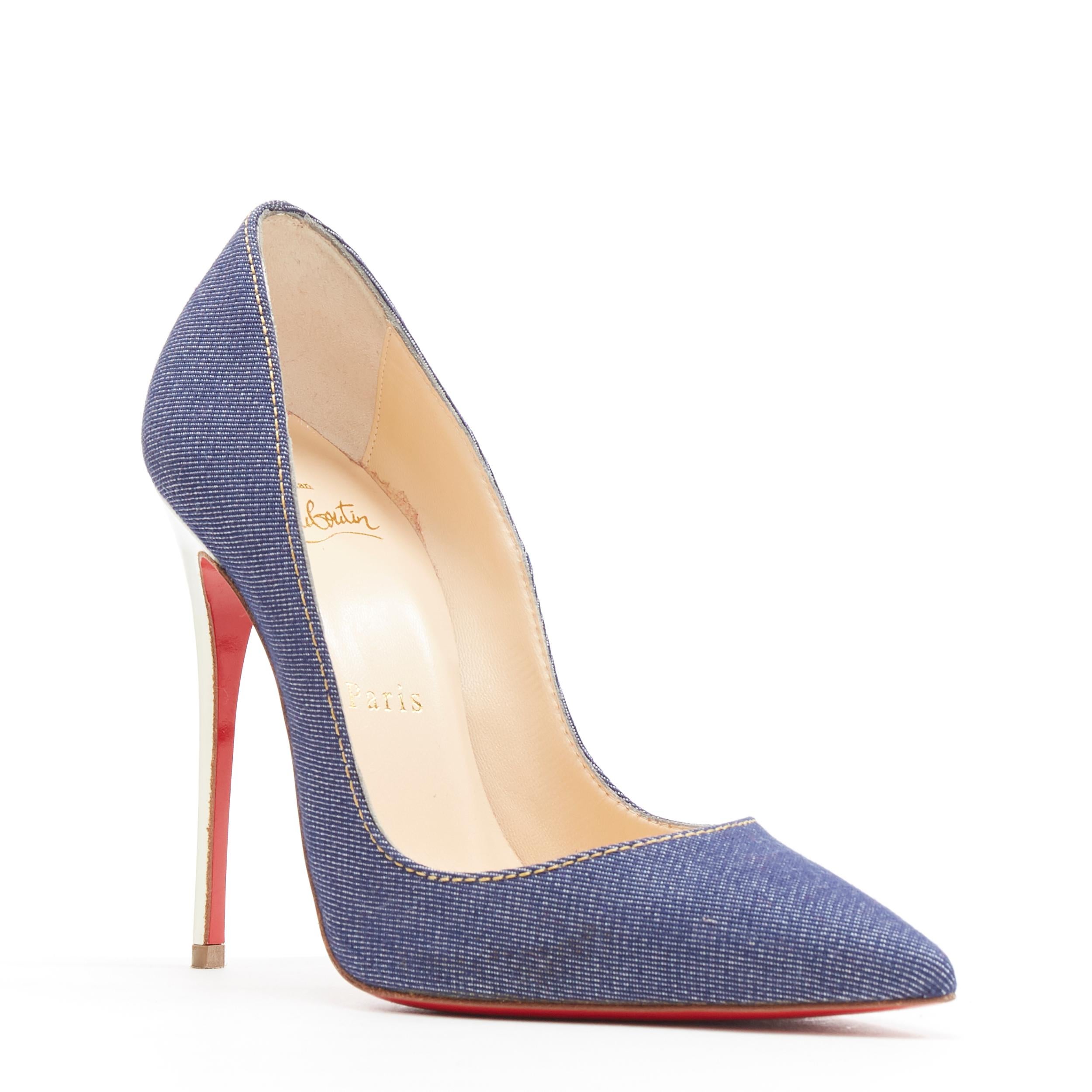 CHRISTIAN LOUBOUTIN Bomba Pigalle Follies azul índigo vaquero pigalle EU35.5
Marca: Christian Louboutin
Diseñador: Christian Louboutin
Model Name / Style: Pigalle FOllies 100
Material: Denim
Color: Azul
Patrón: Sólido
Detalle extra: Altura de tacón
