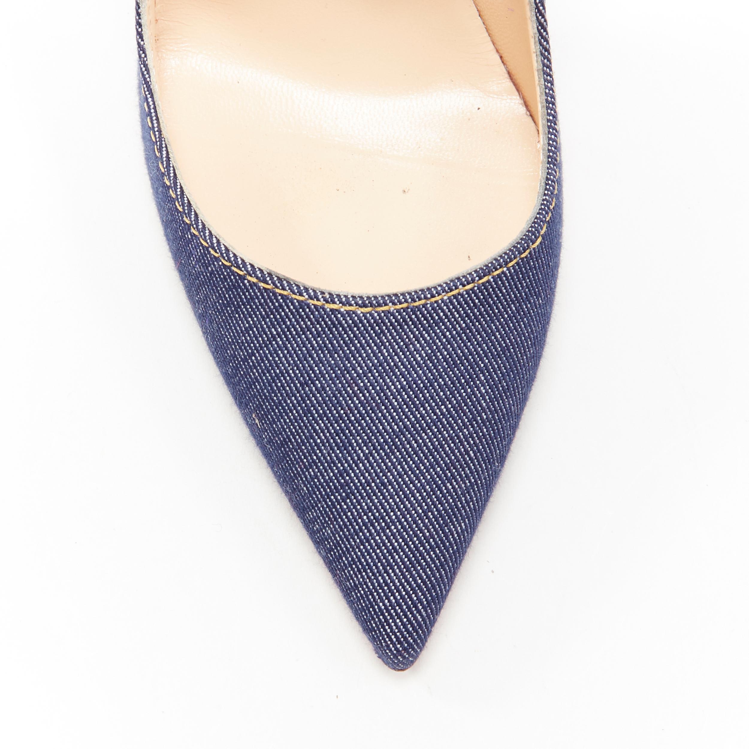 CHRISTIAN LOUBOUTIN Bomba Pigalle Follies azul índigo vaquero pigalle EU35.5 2