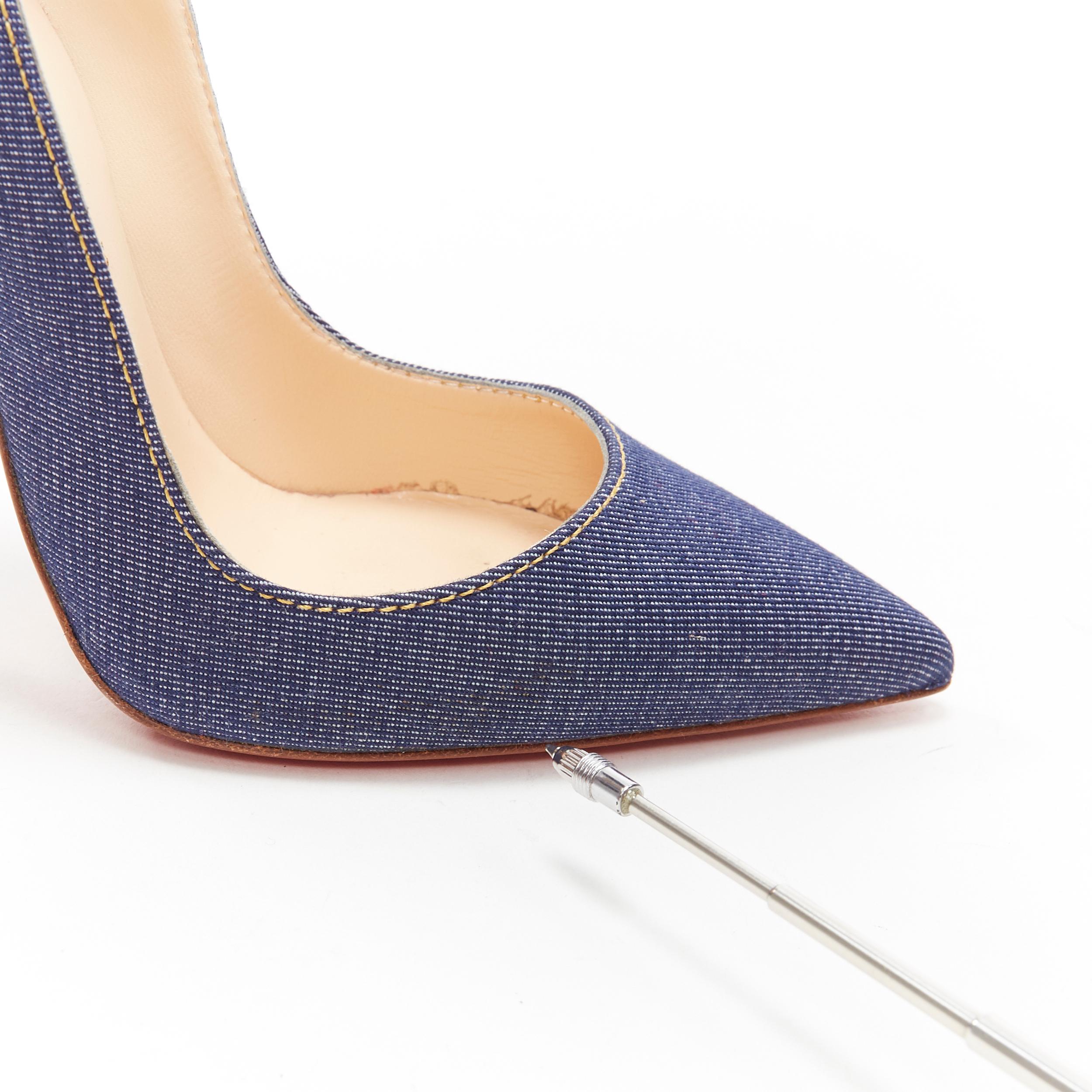 CHRISTIAN LOUBOUTIN Bomba Pigalle Follies azul índigo vaquero pigalle EU35.5 4