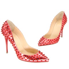 Christian Louboutin Pigalle Lady Spikes Red 39.5 CL-S0106P-0138