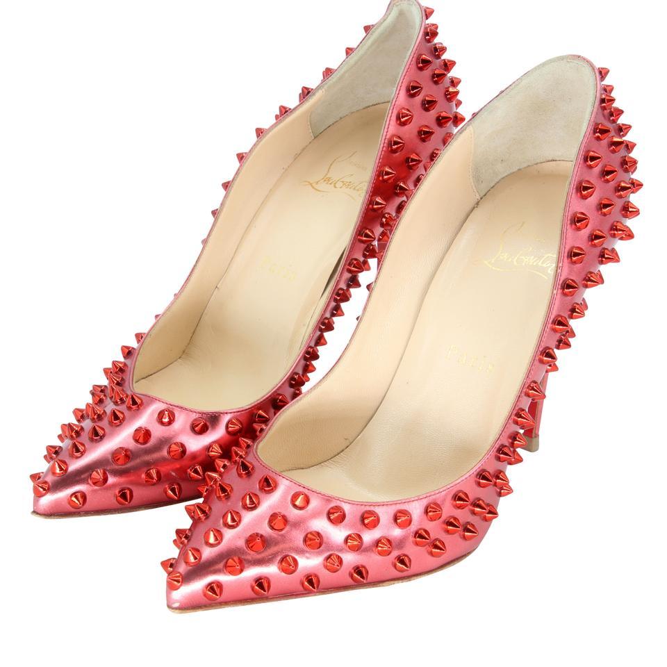 Women's Christian Louboutin Pigalle Lady Spikes Red 39.5 CL-S0106P-0138 For Sale