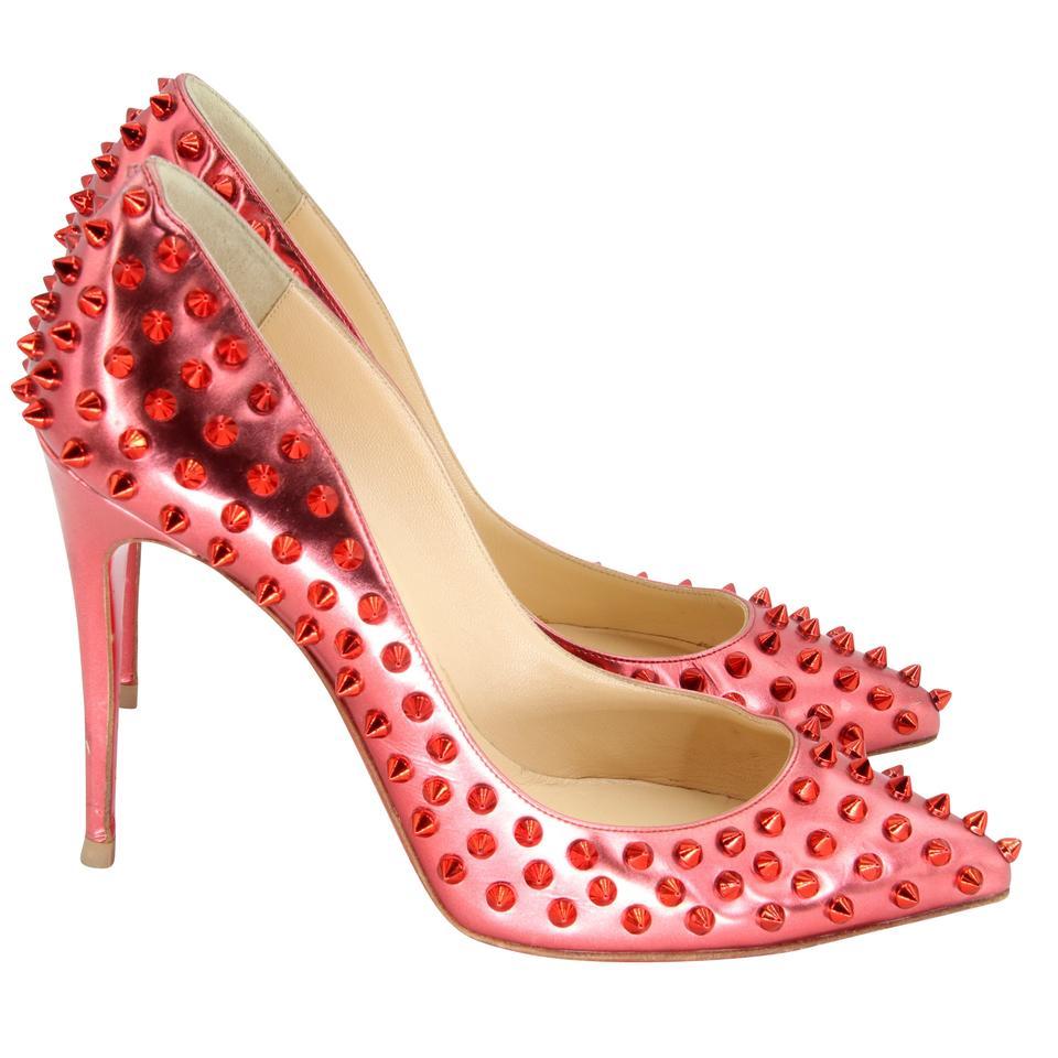 Christian Louboutin Pigalle Lady Spikes Red 39.5 CL-S0106P-0138 For Sale 1