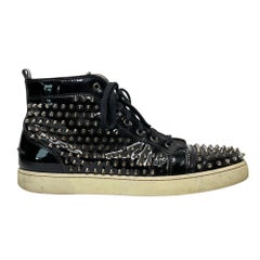 Christian Louboutin Pik Pik flache Nappa Laminato High Top Turnschuhe (44,5 EU)