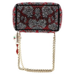 Christian Louboutin Piloutin Clutch Crystal Embellished Suede Small