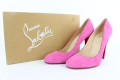 Christian Louboutin Pink Capretto Suede Pump 17clz1012 Sandals