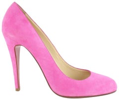 Vintage Christian Louboutin Pink Capretto Suede Pump 17clz1012 Sandals