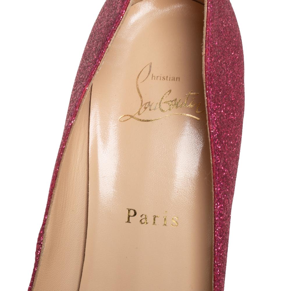 pink glitter louboutin heels