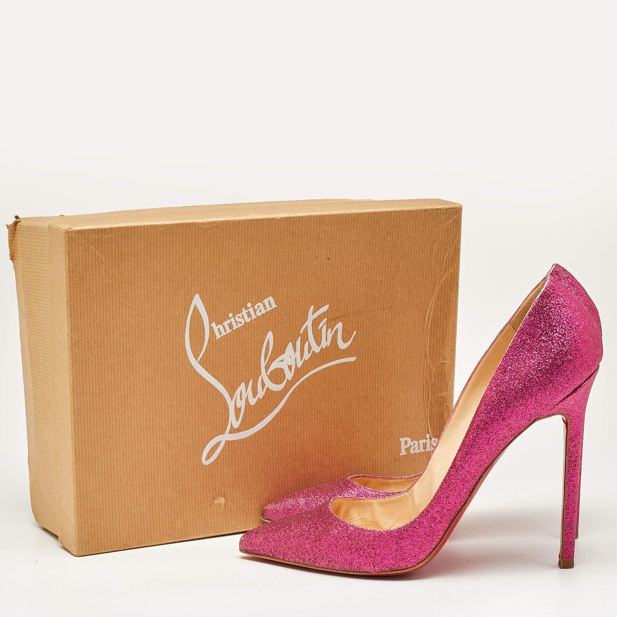 Christian Louboutin Pink Glitter Pigalle Pumps Size 39.5 2
