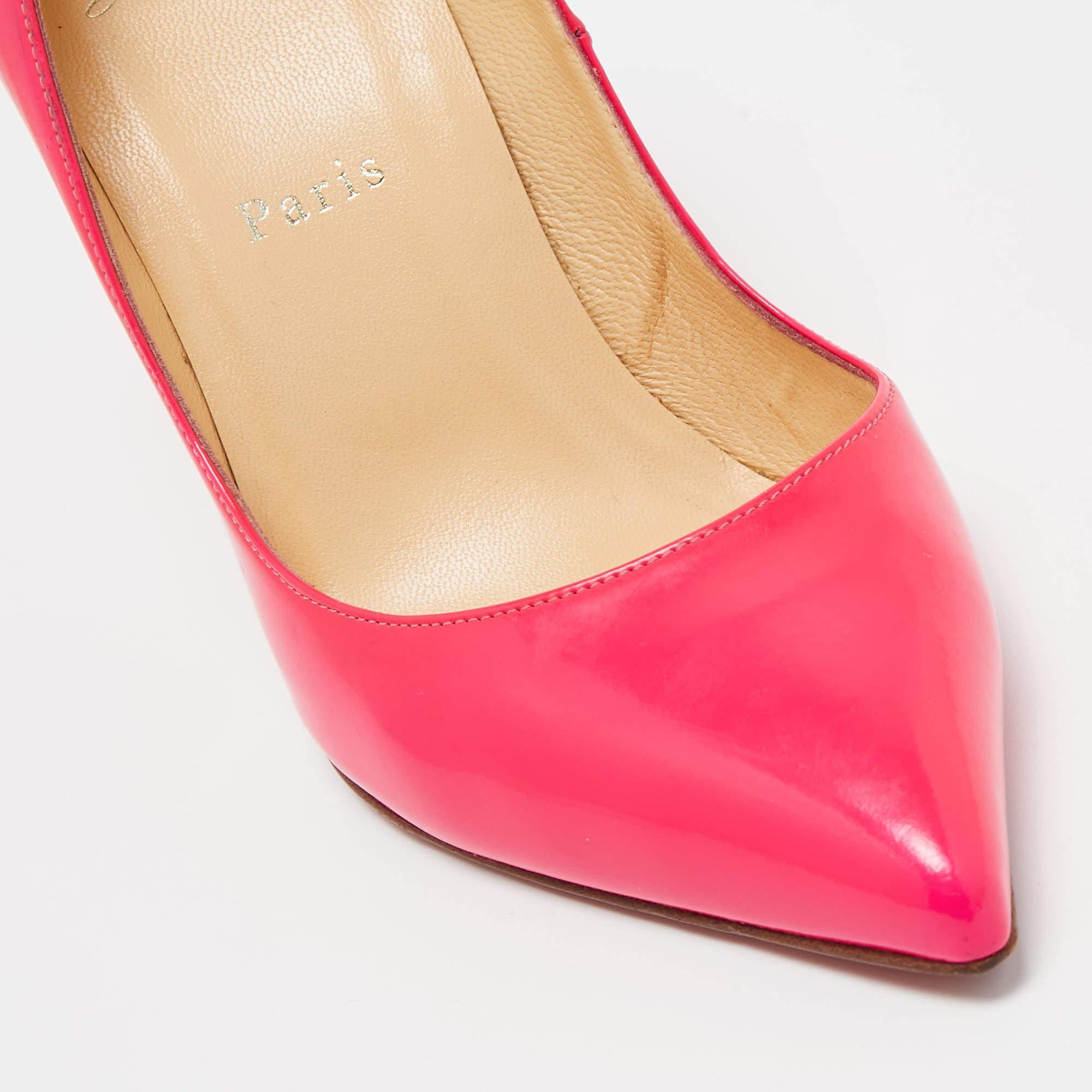 Christian Louboutin Pink Leather So Kate Pointed Toe Pumps Size 38.5 For Sale 3
