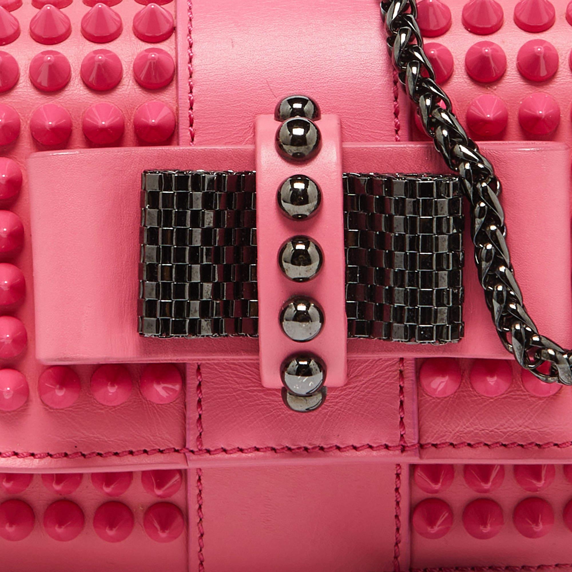 Christian Louboutin Pink Leather Sweet Charity Crossbody Bag 1
