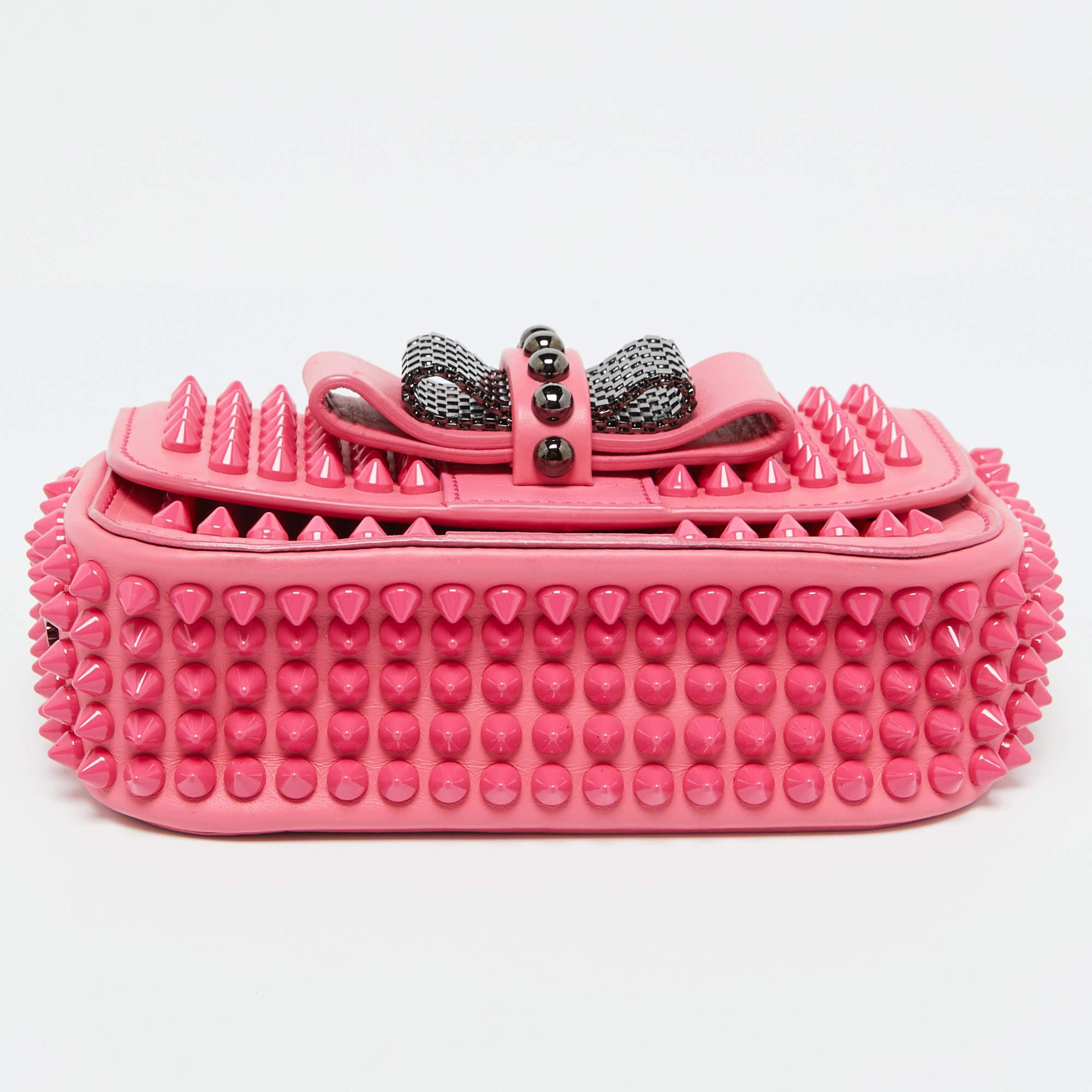 Christian Louboutin Pink Leather Sweet Charity Crossbody Bag 3