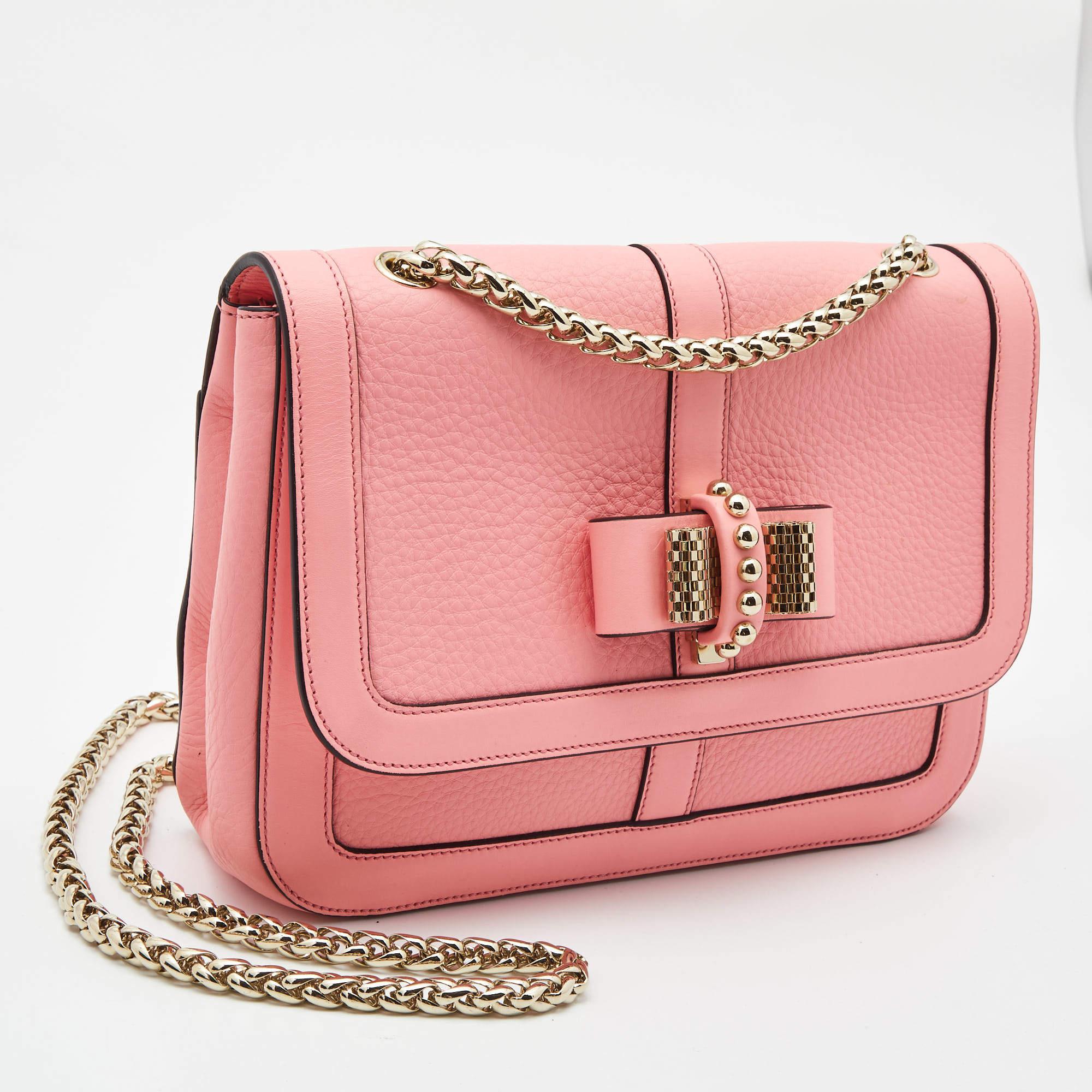 Christian Louboutin Pink Leather Sweet Charity Shoulder Bag 3
