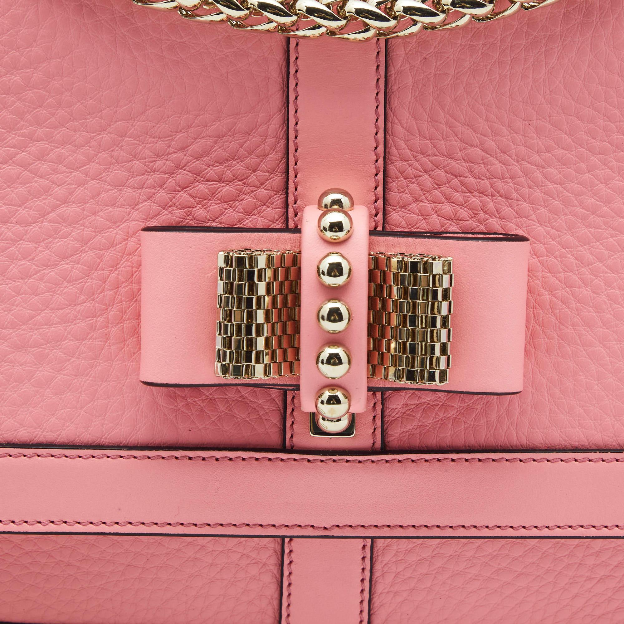 Christian Louboutin Pink Leather Sweet Charity Shoulder Bag 4