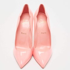 Christian Louboutin Pink Patent Leather Hot Chick Pumps Size 38