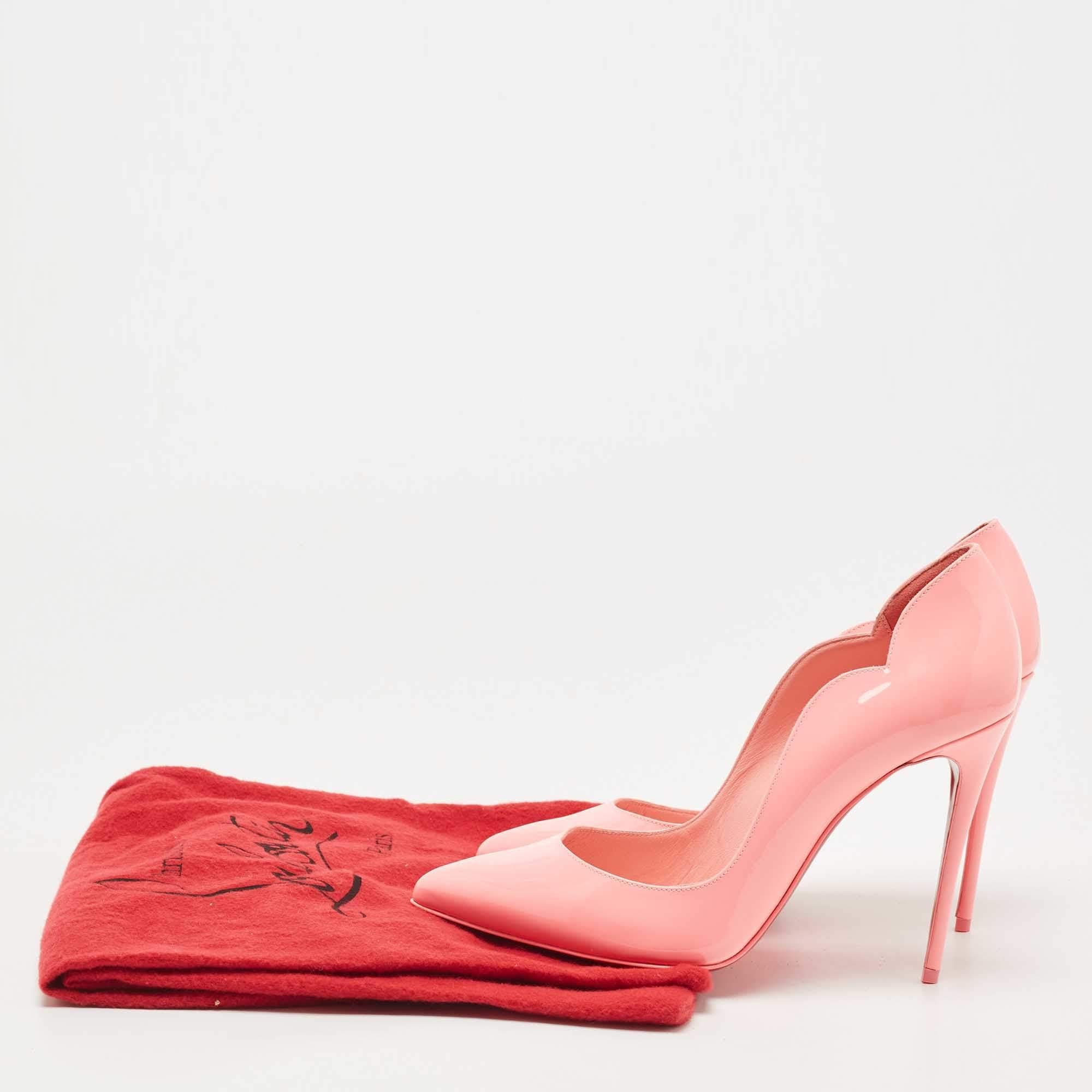 Christian Louboutin Pink Patent Leather Hot Chick Pumps Size 38 4