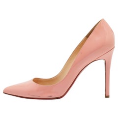 Christian Louboutin Pink Patent Leather Pigalle Pumps Size 38.5