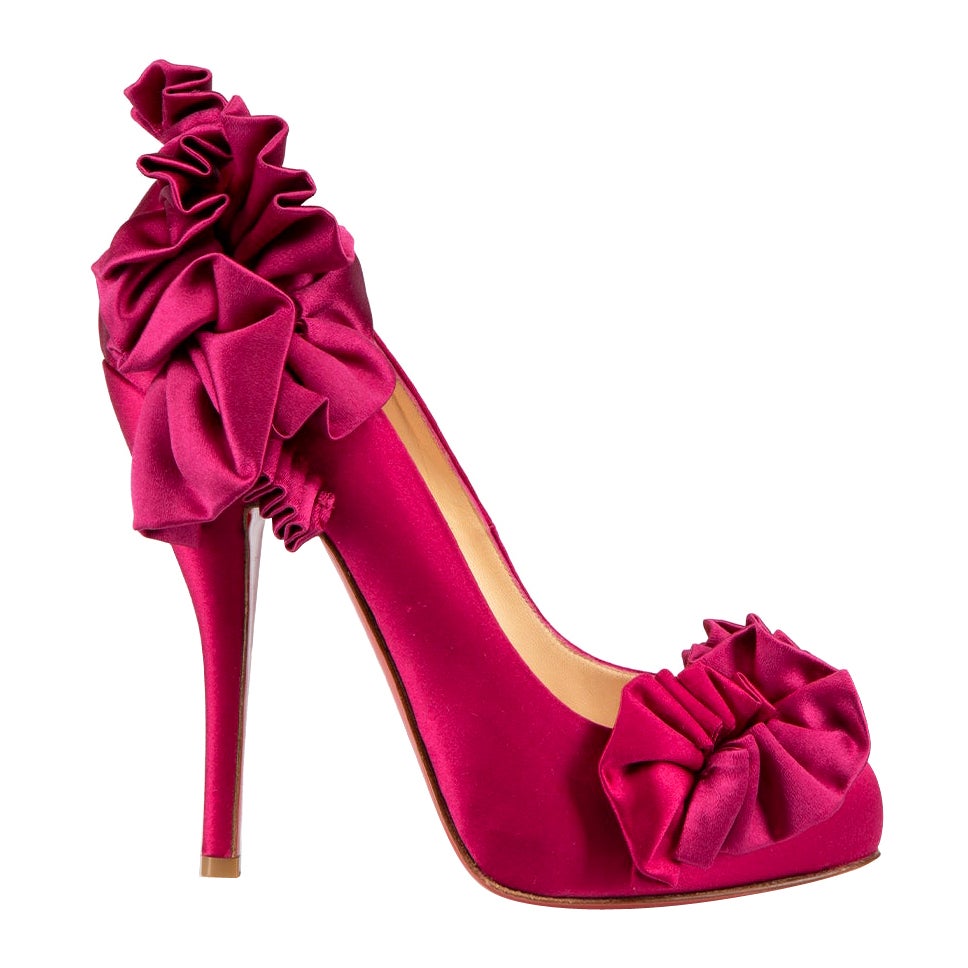 Christian Louboutin Pink Satin Escandria Pumps Size IT 37