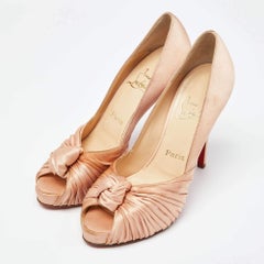 Christian Louboutin Pink Satin Greissimo Pumps Size 38.5