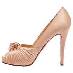 Christian Louboutin Pink Satin Greissimo Pumps Size 38.5