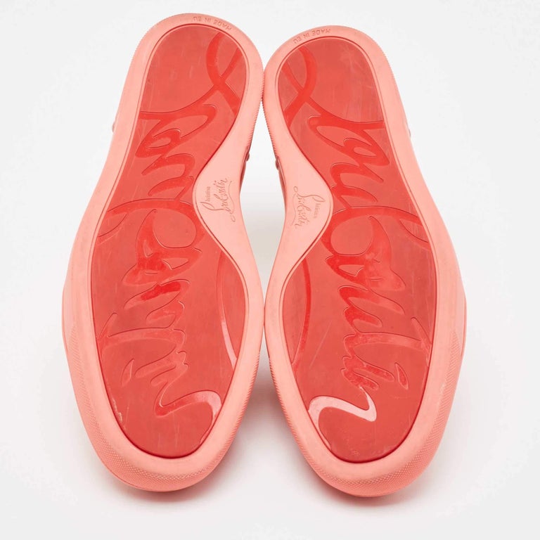 Christian Louboutin Raso Rosa Louis Junior Orlato Scarpe da