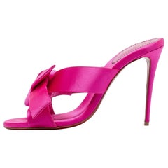 Christian Louboutin Pink Satin Matricia Sandals Size 40