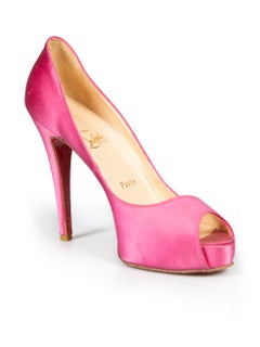 Christian Louboutin Pink Satin New Very Prive Heels Size IT 37