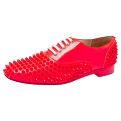 Christian Louboutin Pink Sime Patent Leather Freddy Oxfords Size 39.5