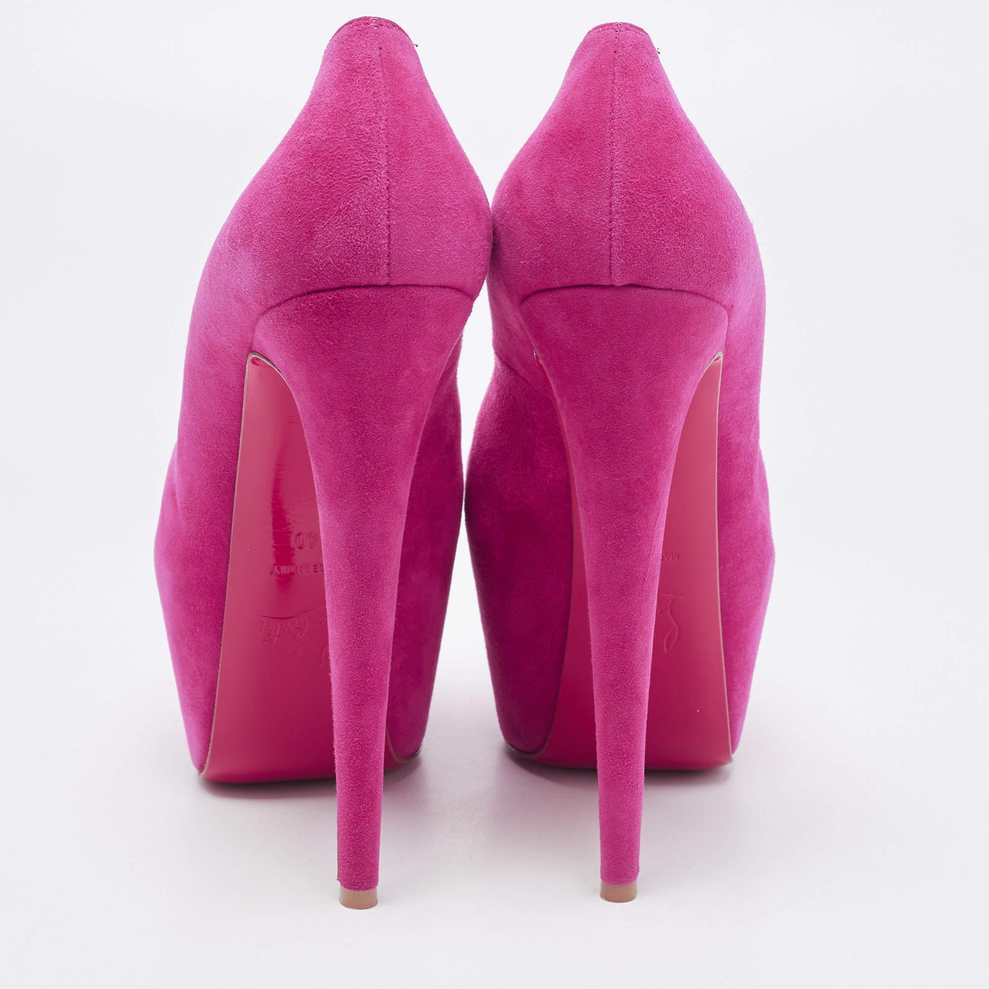 Christian Louboutin Pink Suede Highness Pumps Size 40 2