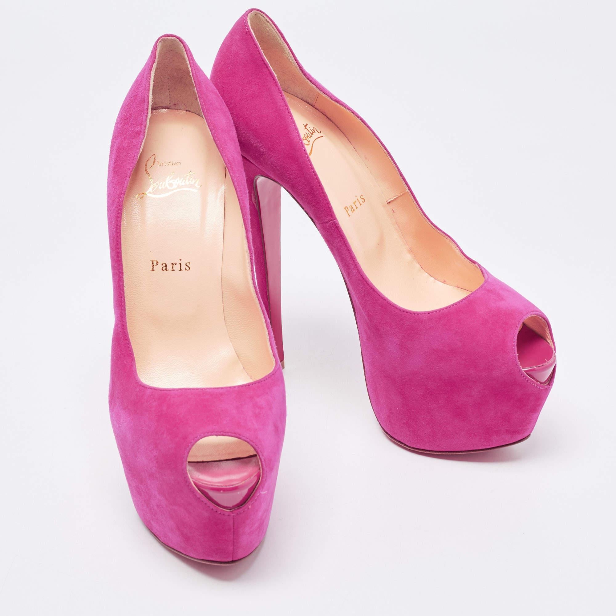 Christian Louboutin Pink Suede Highness Pumps Size 40 3