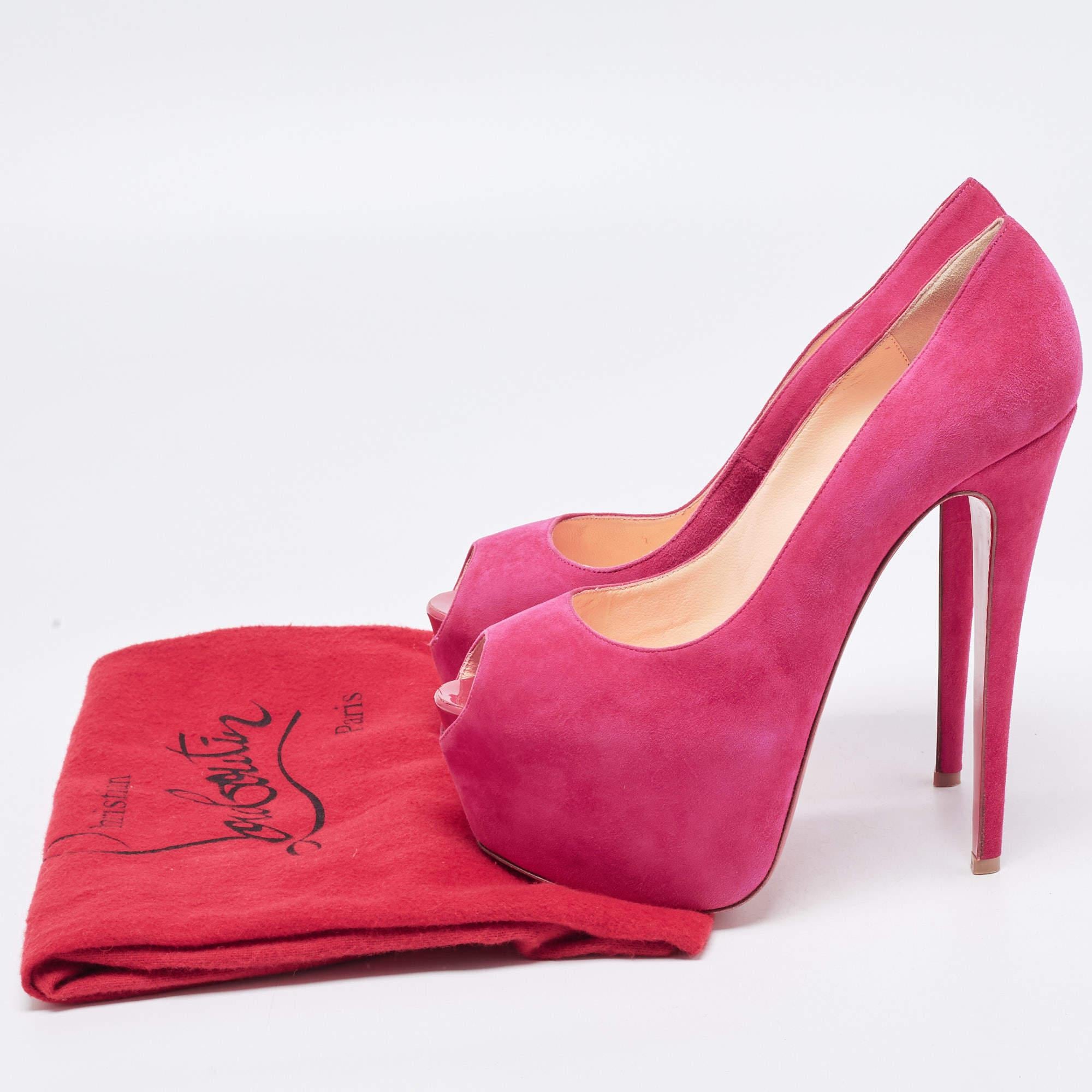 Christian Louboutin Pink Suede Highness Pumps Size 40 4