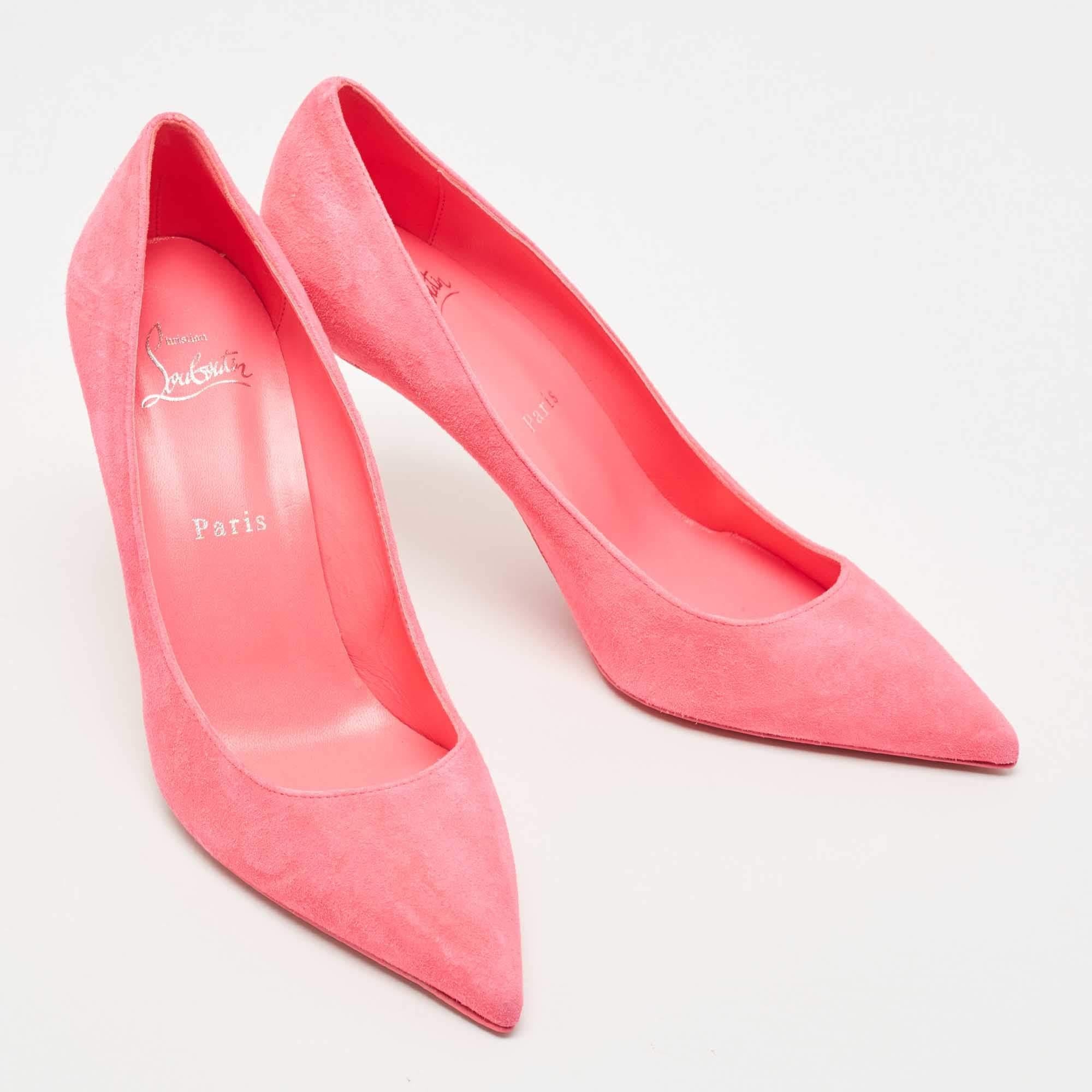 Christian Louboutin Pink Suede Kate Pumps Size 38 1