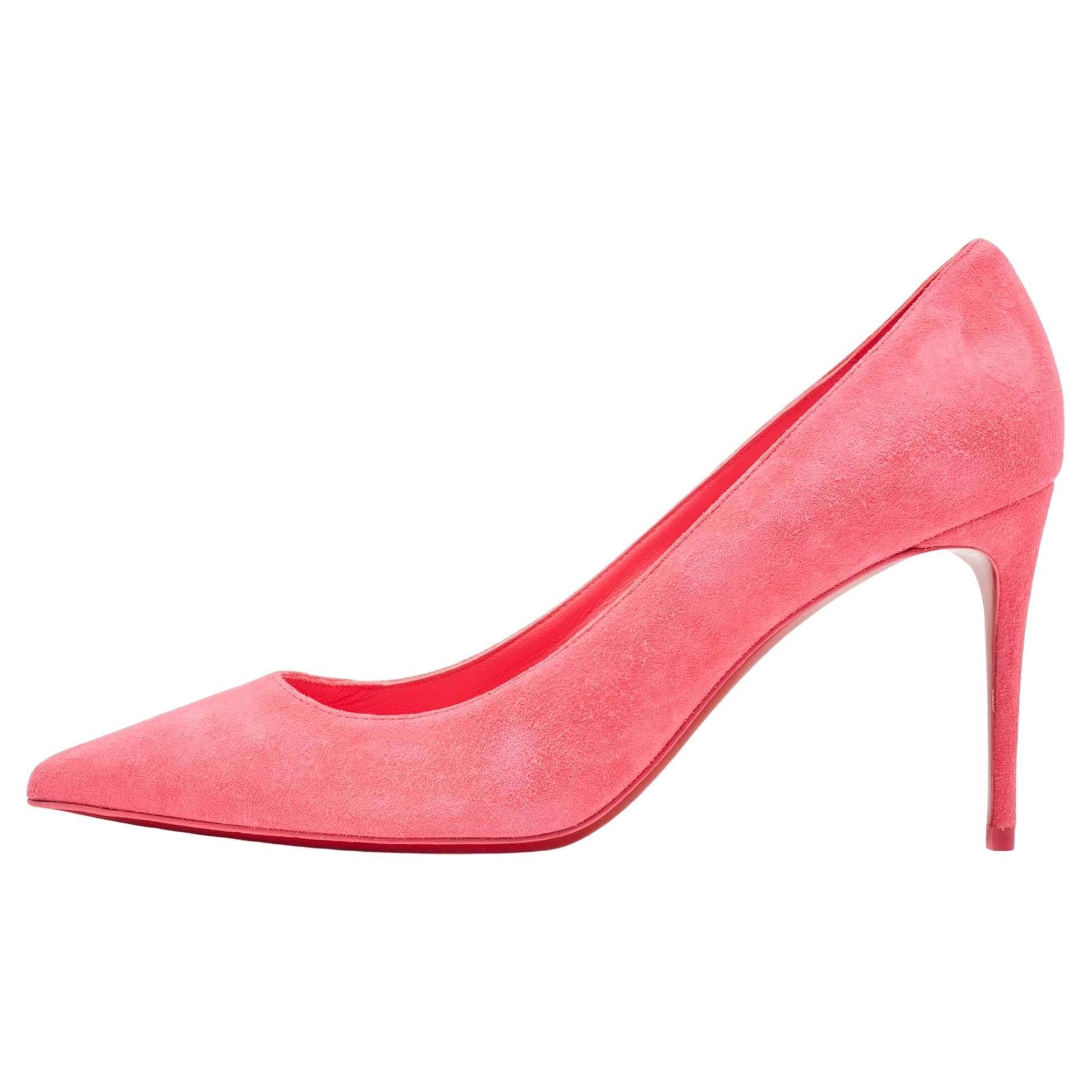 Christian Louboutin Pink Suede Kate Pumps Size 38