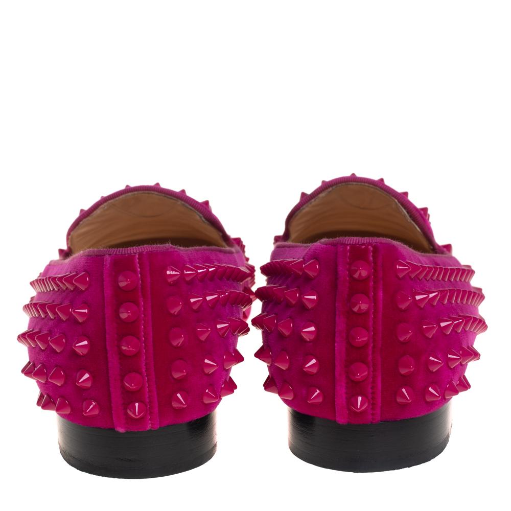 pink spike loafers