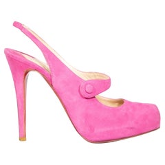 Christian Louboutin Rosa Wildleder Mary Jane Pumps Größe IT 39