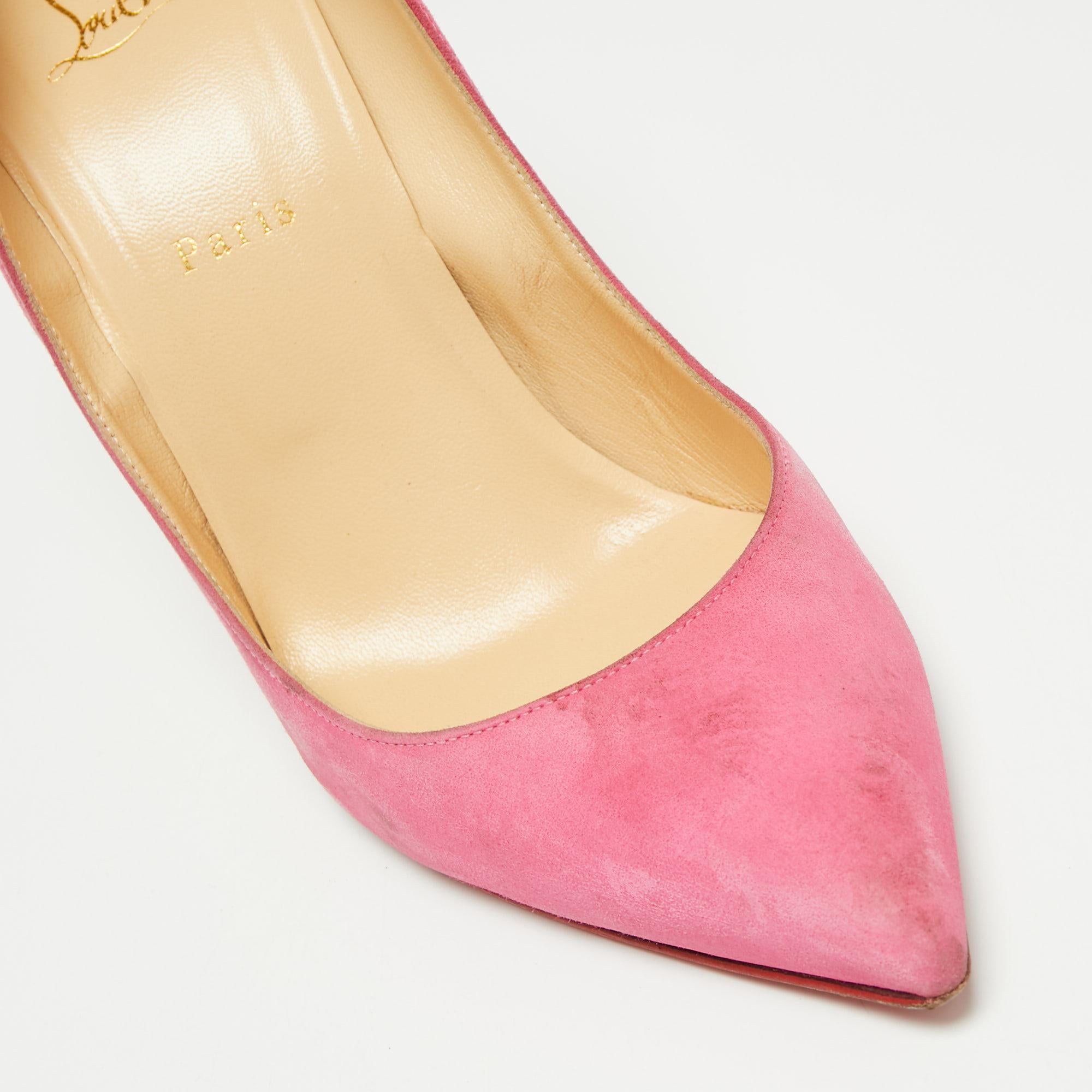 Christian Louboutin Pink Suede Pigalle Follies Pumps Size 41.5 2