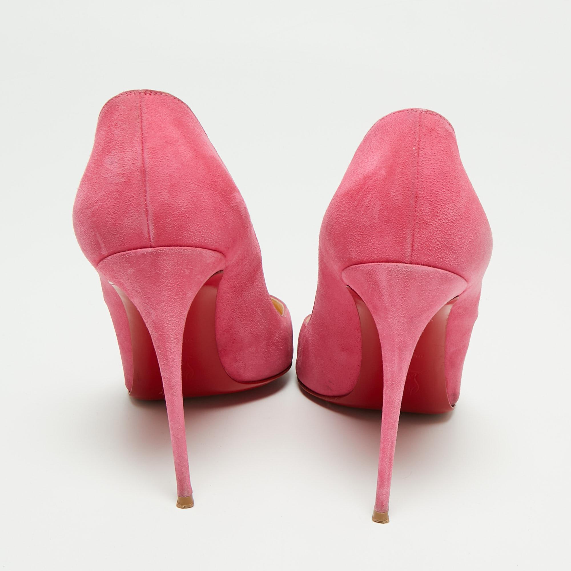 Christian Louboutin Pink Suede Pigalle Follies Pumps Size 41.5 4