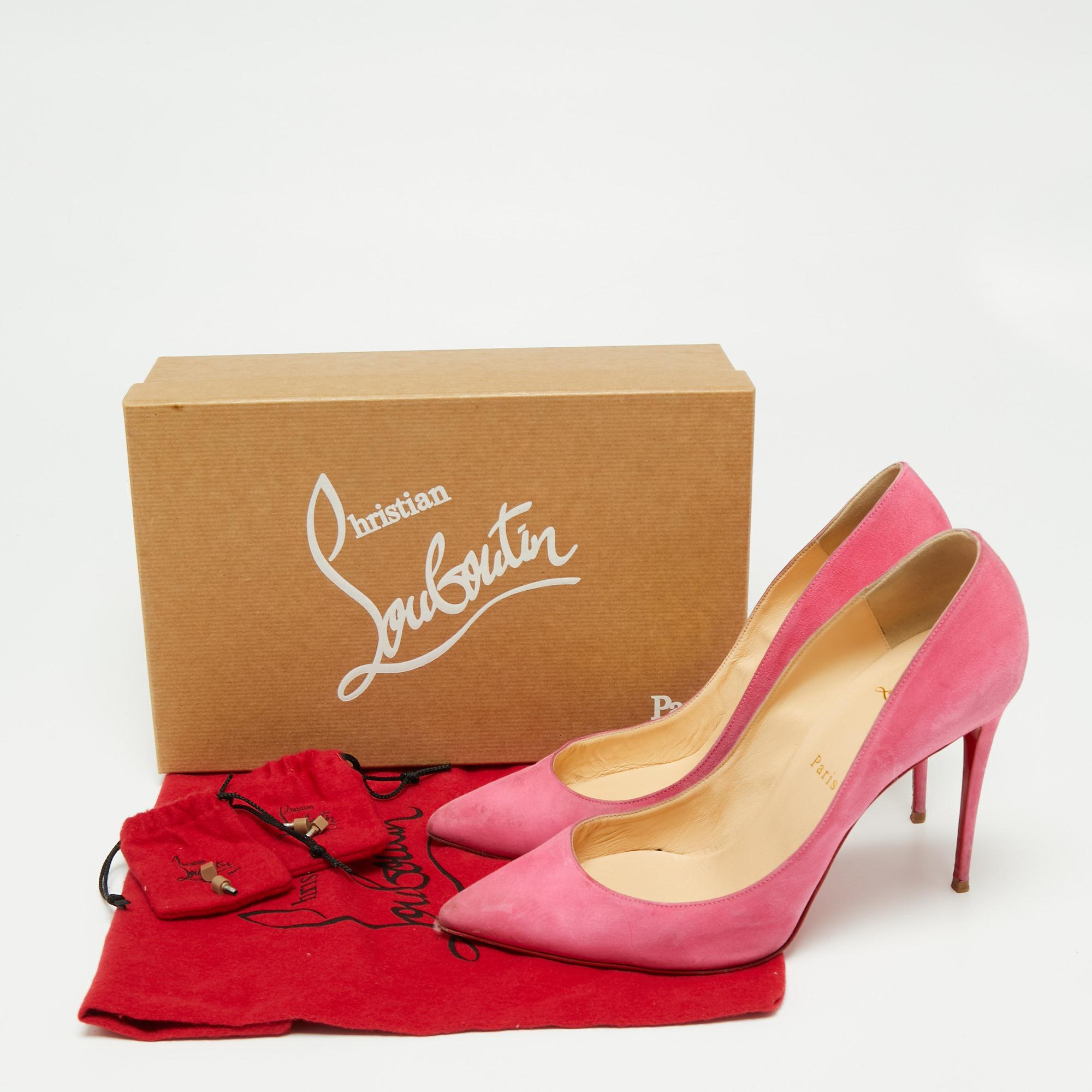 Christian Louboutin Pink Suede Pigalle Follies Pumps Size 41.5 5