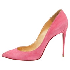 Christian Louboutin Pink Suede Pigalle Follies Pumps Size 41.5