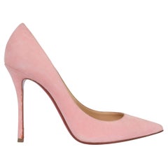 CHRISTIAN LOUBOUTIN pink suede SO KATE Pumps Shoes 38.5