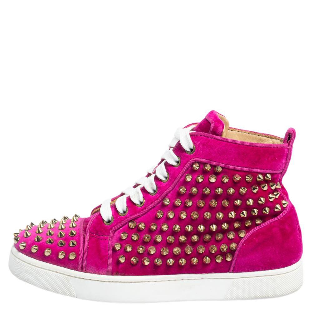 pink louboutin sneakers