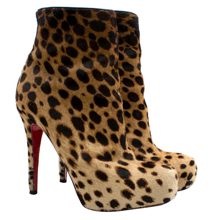 pony skin leopard print shoes