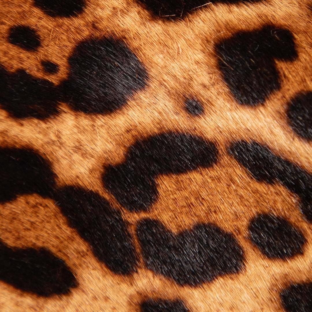 Women's Christian Louboutin Pony Hair Leopard Print Wedges Size IT 40