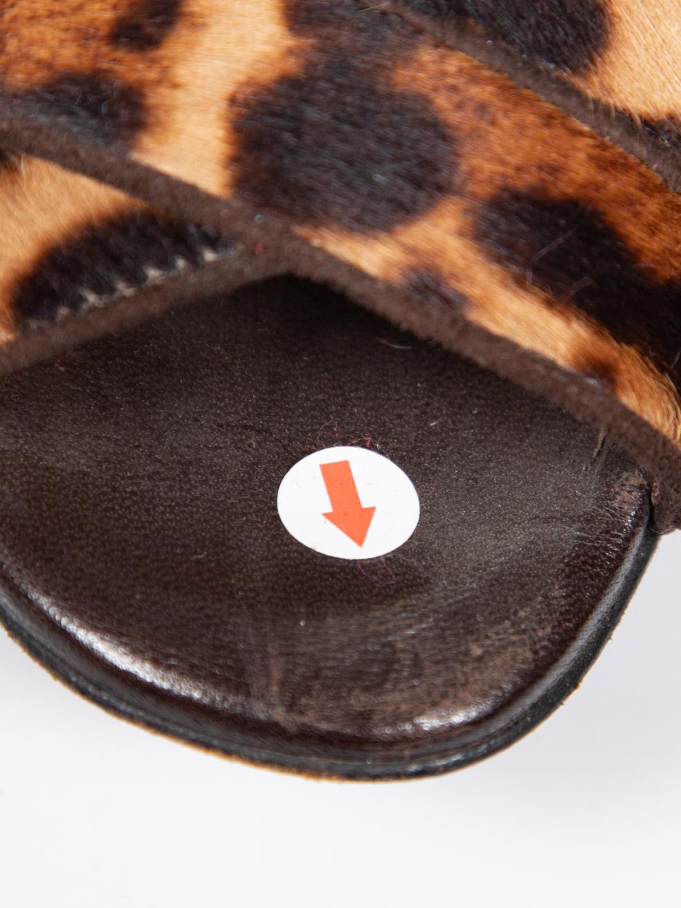 Christian Louboutin Pony Hair Leopard Print Wedges Size IT 40 3