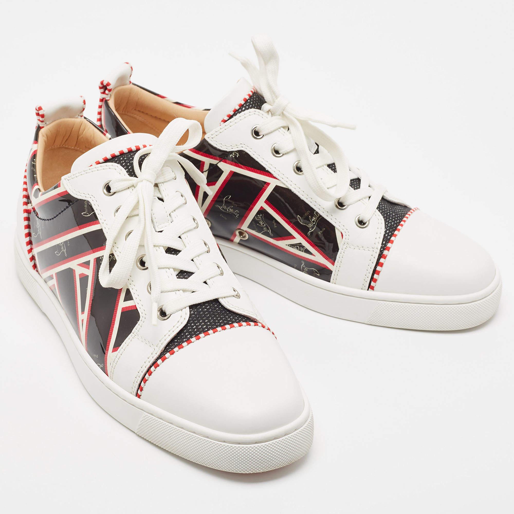 Step into fashion-forward luxury with these Christian Louboutin sneakers. These premium kicks offer a harmonious blend of style and comfort, perfect for those who demand sophistication in every step.

