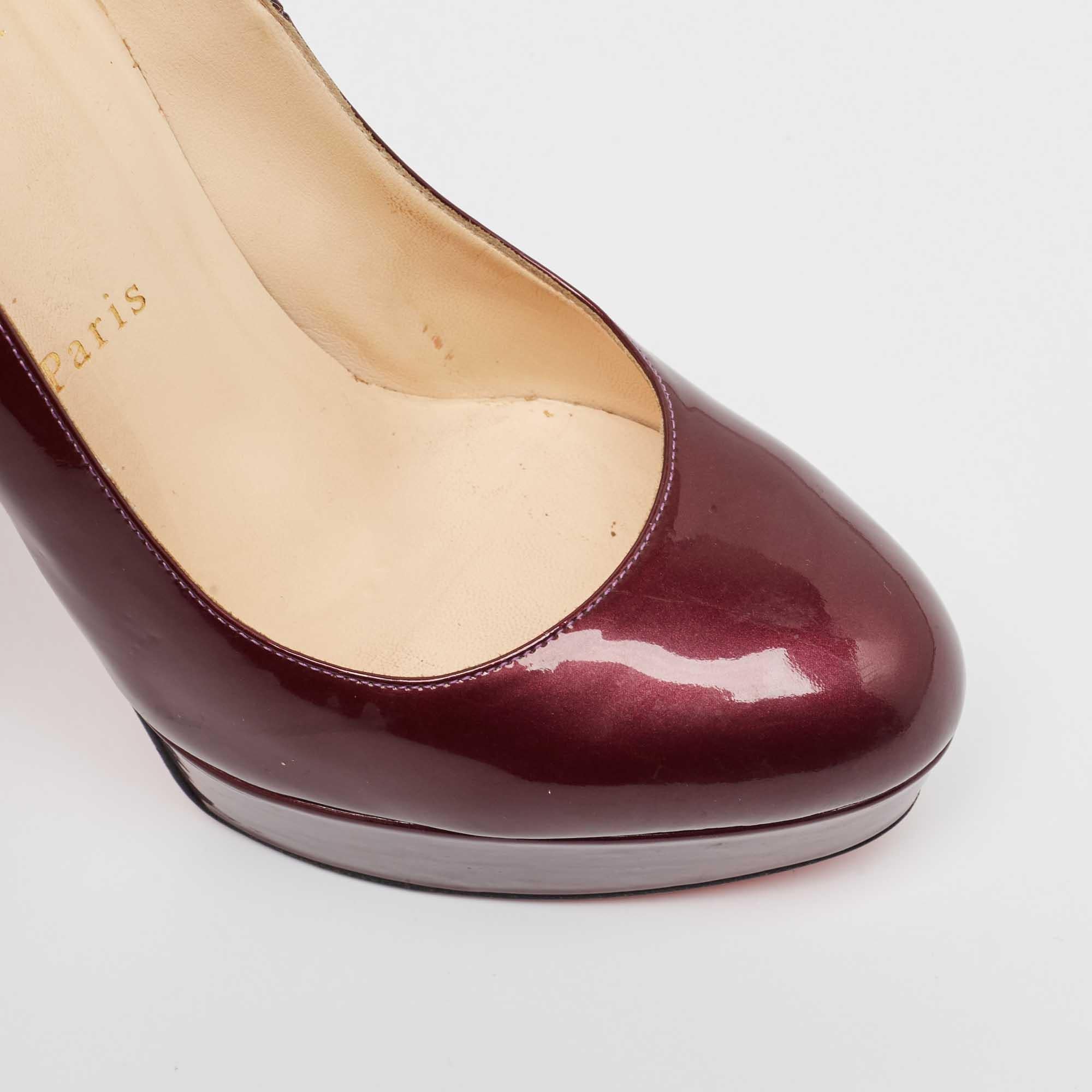 Christian Louboutin Viola Brevetto Bianca Pumps Taglia 37,5 in vendita 2