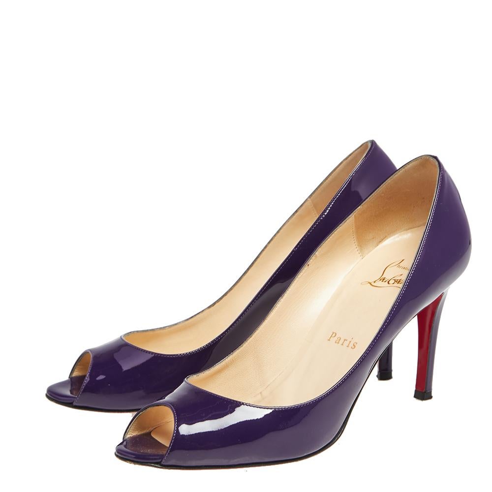 purple patent leather heels