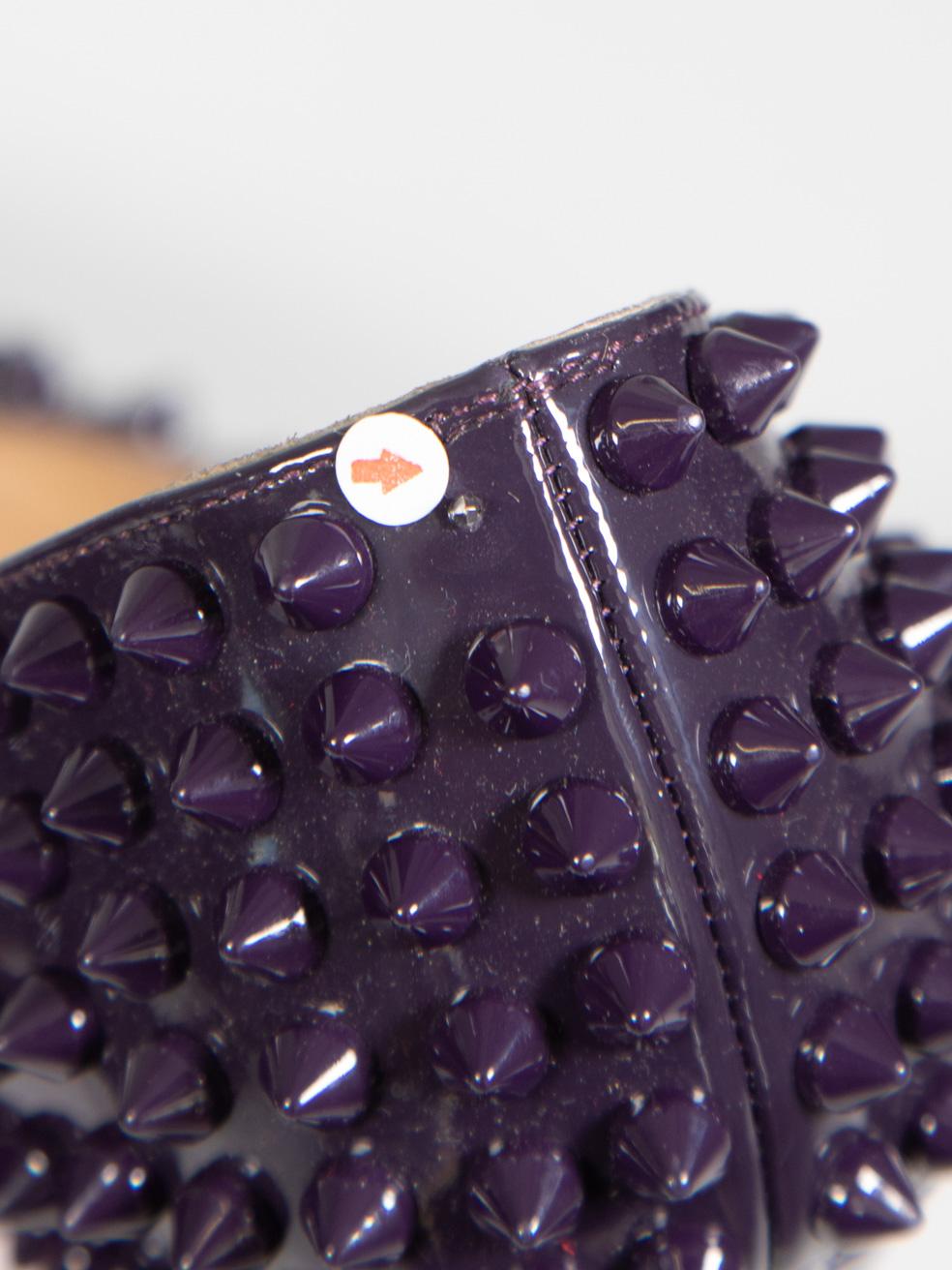 Christian Louboutin Purple Patent Pigalle Spike Pumps Size IT 36.5 5