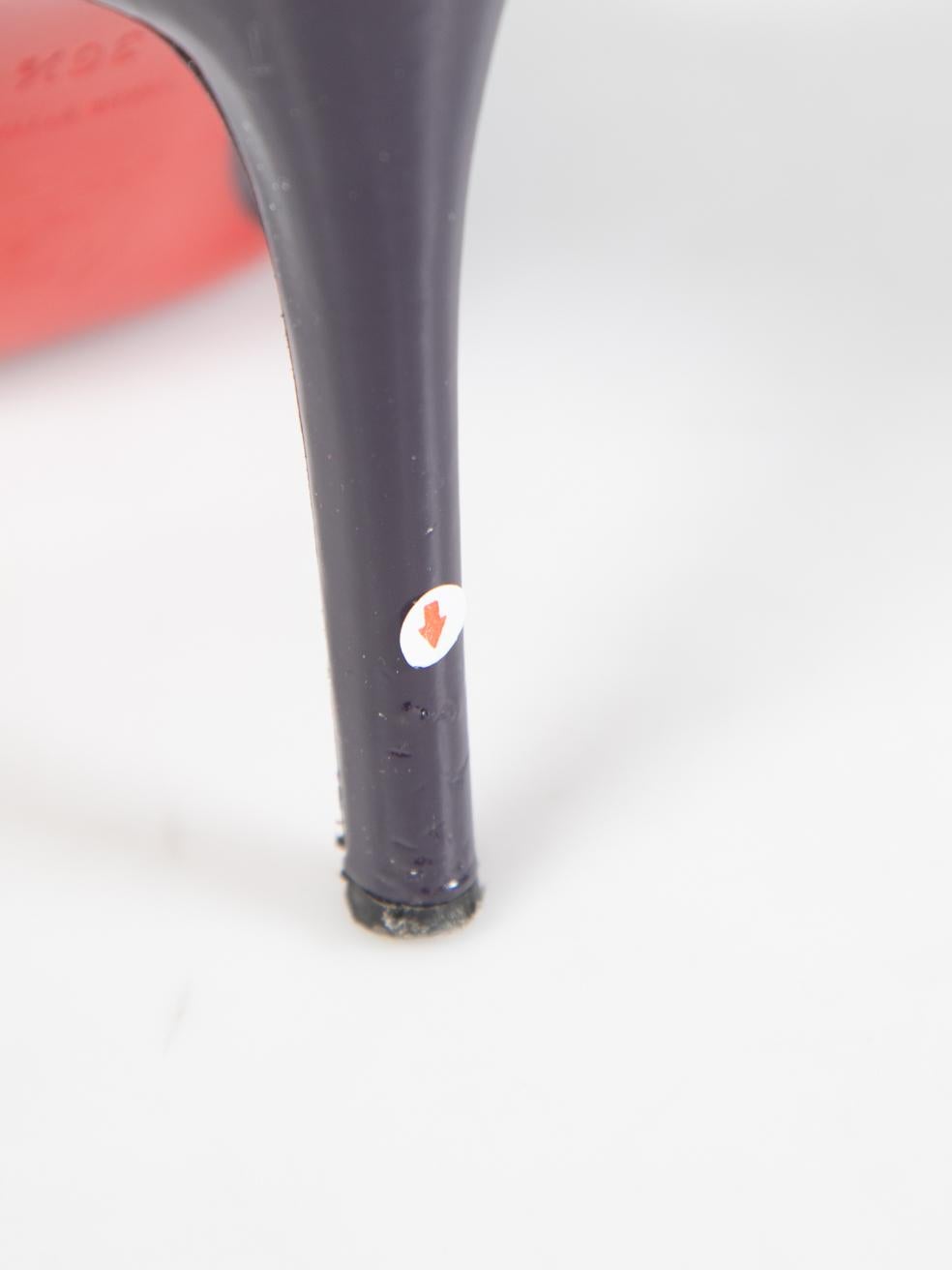 Christian Louboutin Purple Patent Pigalle Spike Pumps Size IT 36.5 2