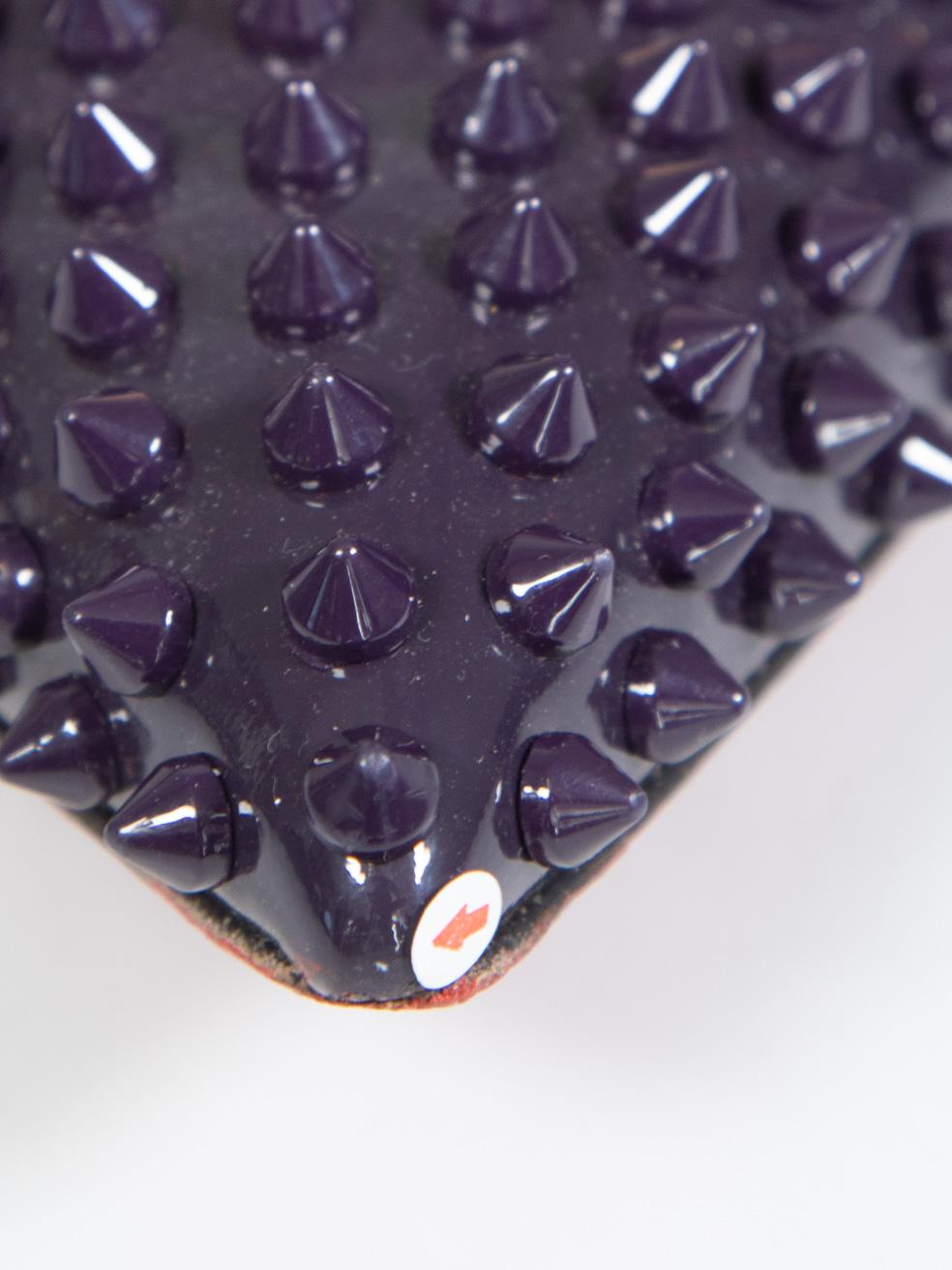 Christian Louboutin Purple Patent Pigalle Spike Pumps Size IT 36.5 4