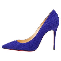 Christian Louboutin Purple Python Leather Decollete Pumps Size 36